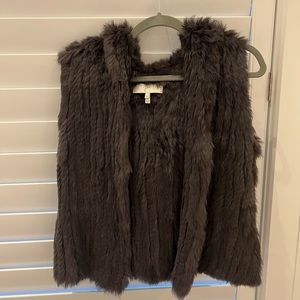 Joie faux fur vest dark grey